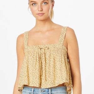 American Eagle Outfitters Yellow Floral Crop Top NWT boho prairie horse girl top